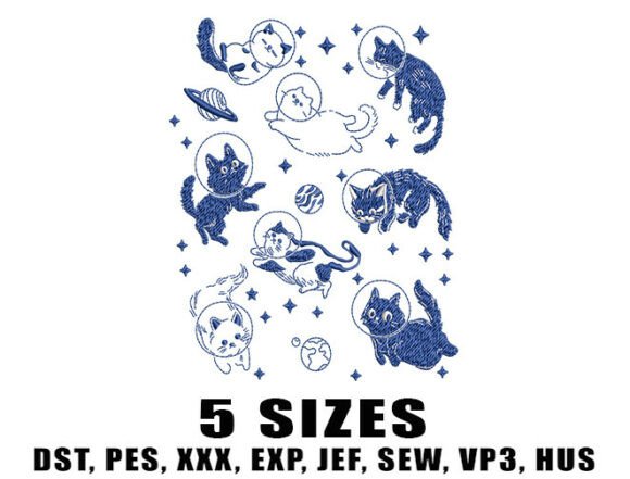 Blue Space Cats Embroidery Designs Review