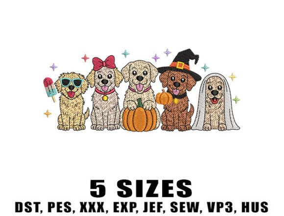 Cute Golden Dog Embroidery Design Review
