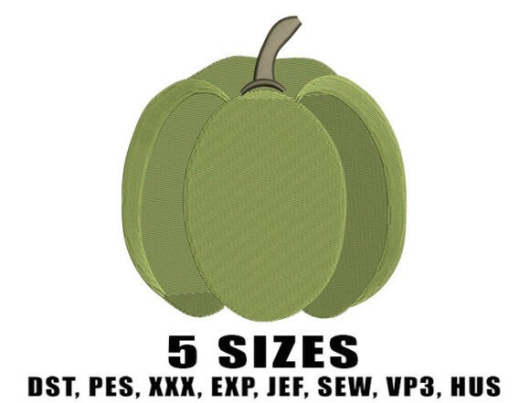 Cute Green Pumpkin Embroidery Design Review