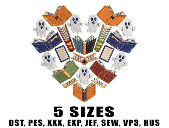 Ghost Books Halloween Embroidery Design Review