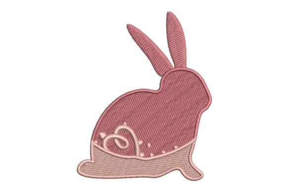 Pink Easter Bunny Silhouette Embroidery Design Review