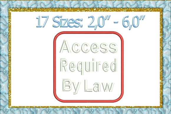 Review: Access Required by Law Embroidery for Craft Fairs
