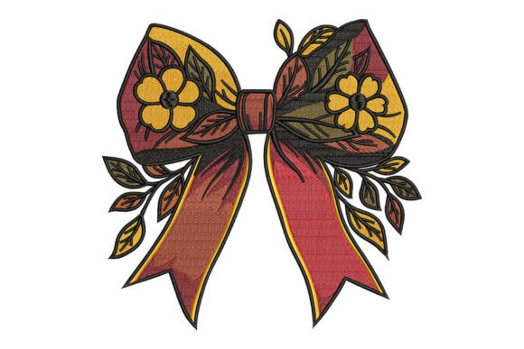 Review: Floral Fall Bow Embroidery Design