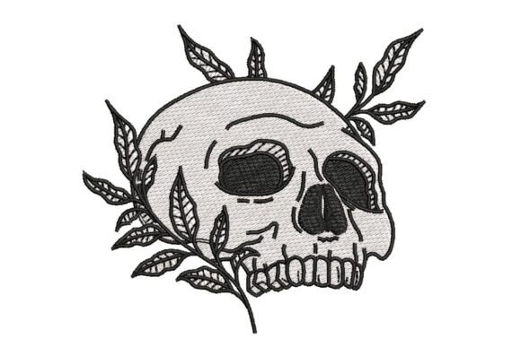 Review: Floral Skull Tattoo Style Embroidery Design