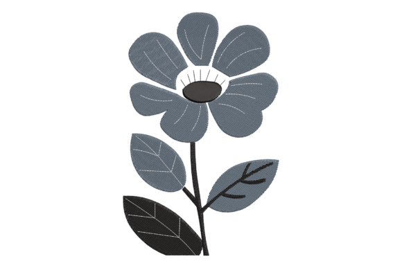 Review: Minimal Blue Grey Flower Embroidery for Boutiques