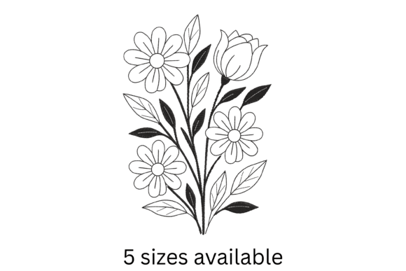Review: Outline Floral Embroidery Design for Gifts