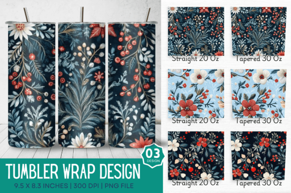 Winter Floral Embroidery Tumbler: A Designer's Review
